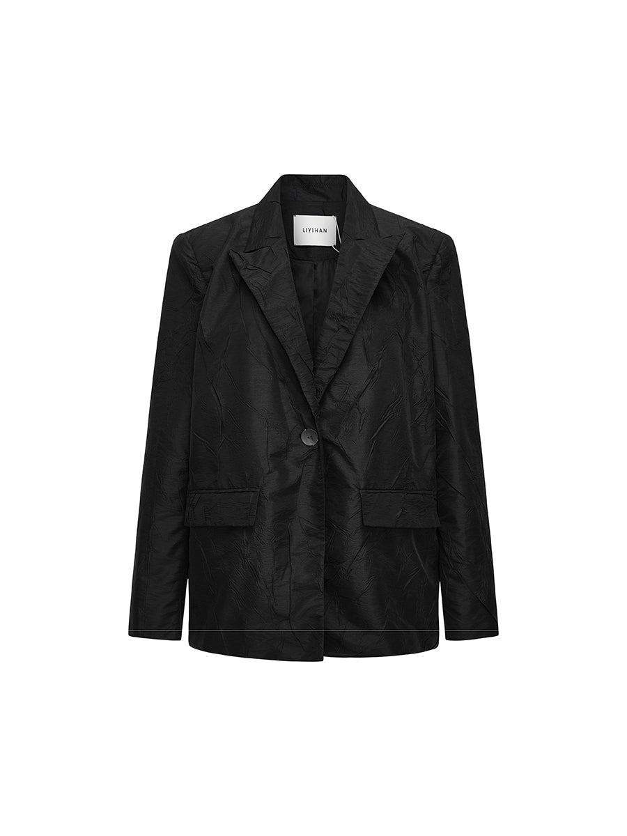 Pleated Oversized Blazer