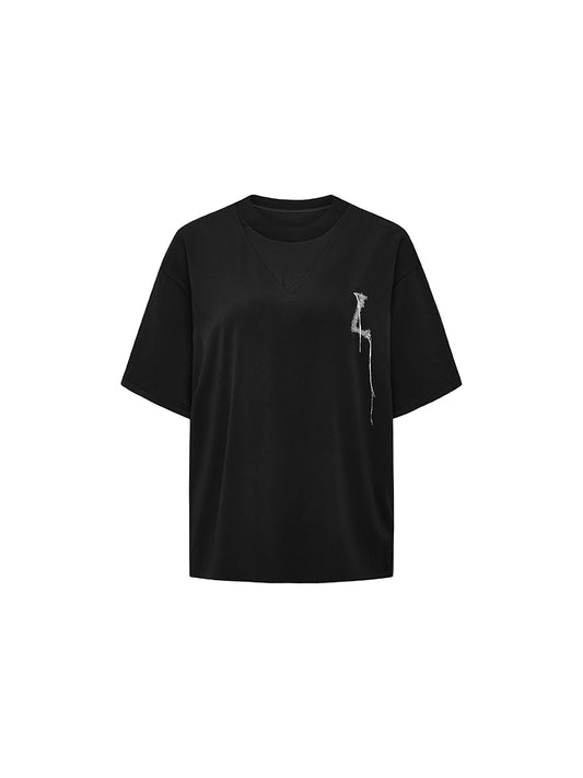 Acetate Spliced T-Shirt