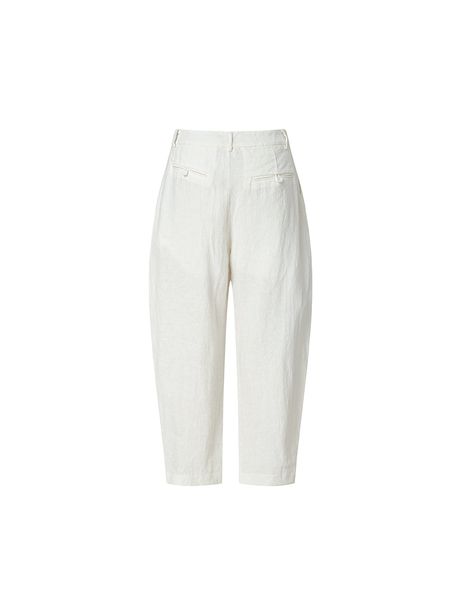 Linen Relaxed Banana Pants