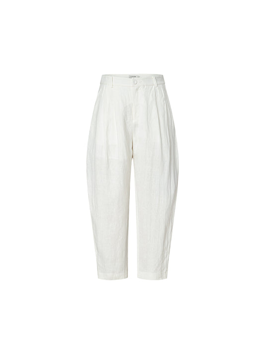 Linen Relaxed Banana Pants