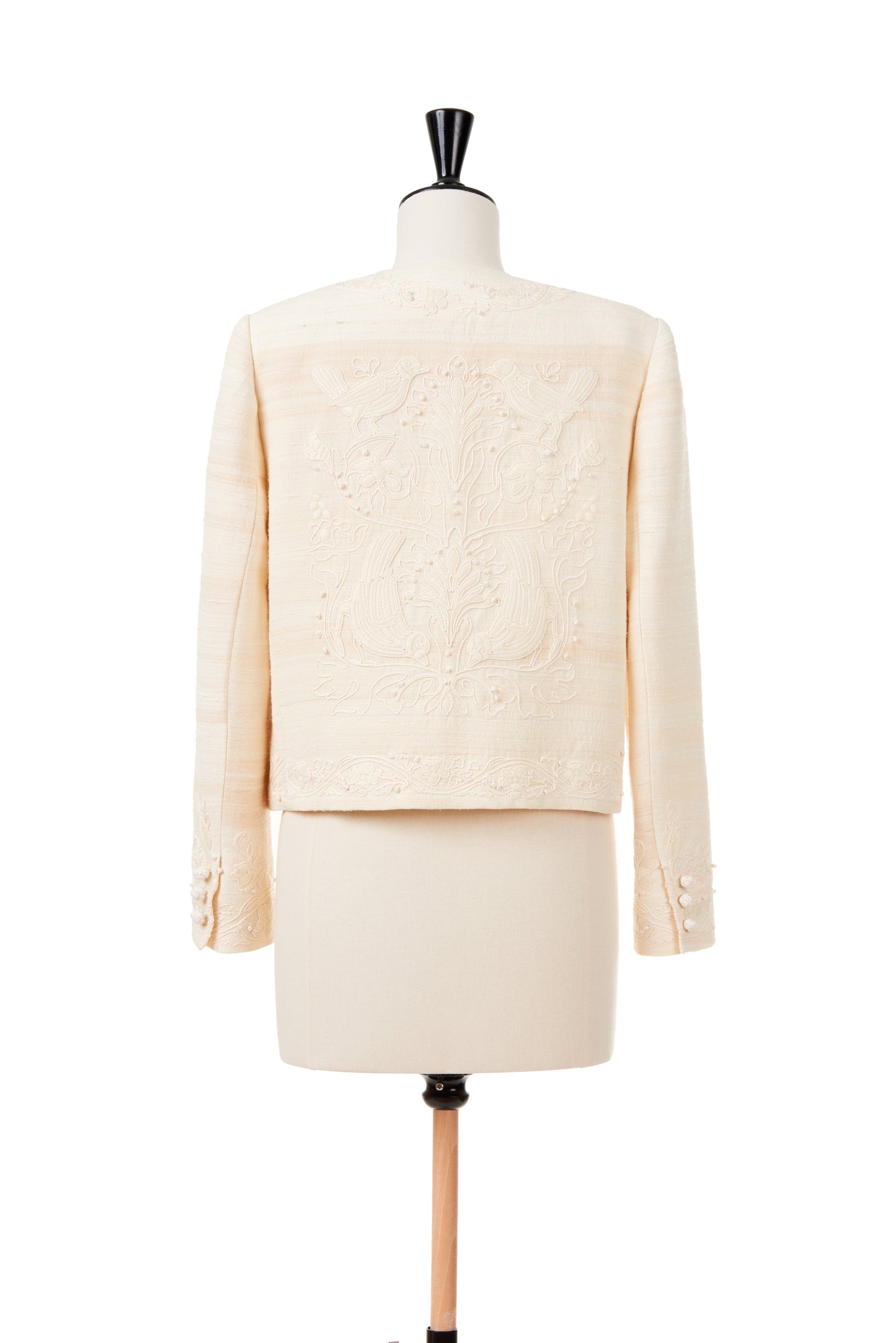 Mulberry Silk Embroidered Handmade Button Coat