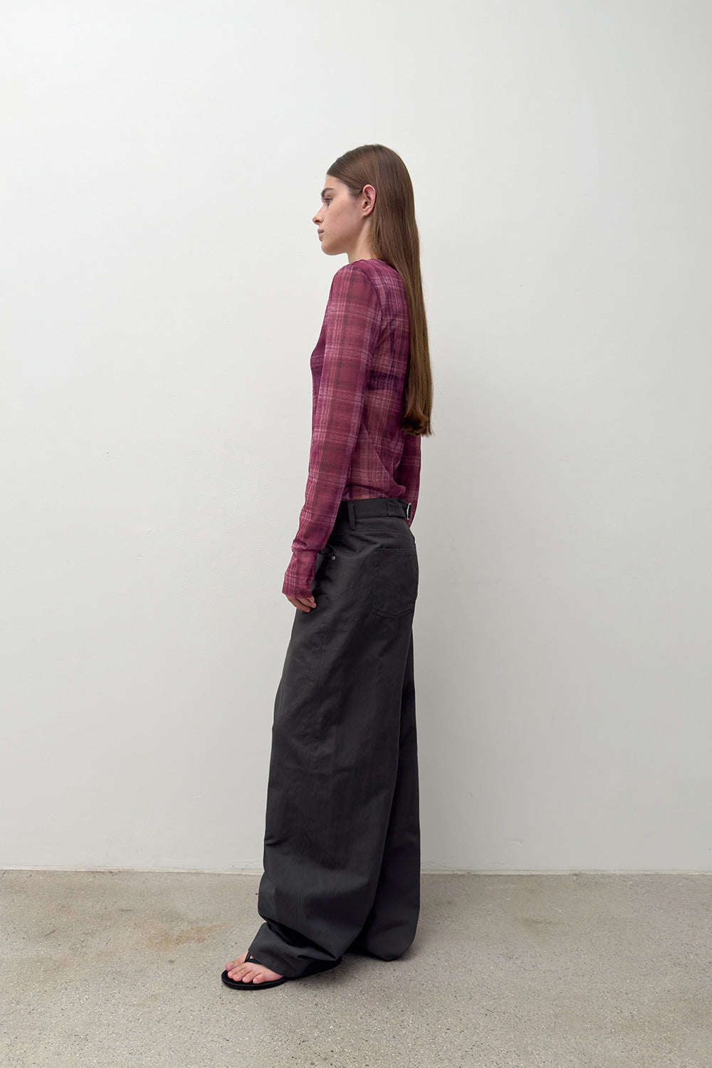 CURVED STURDY TROUSERS GREY