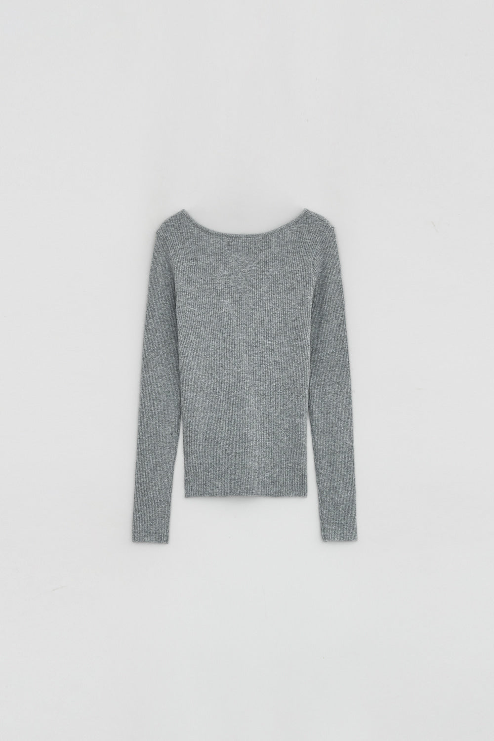 DIAGONAL BUTTON KNIT GREY