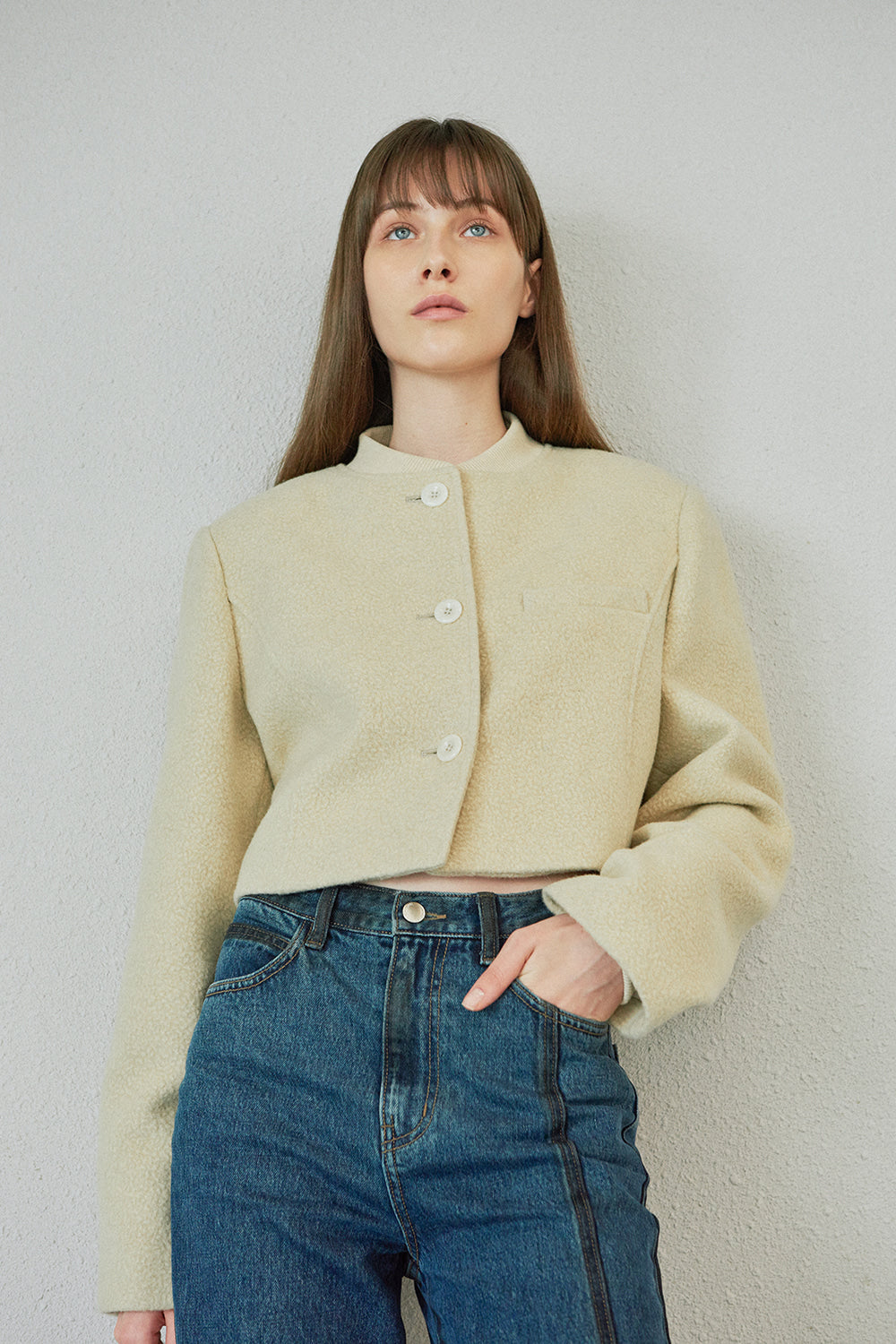 WOOL SLIM STADIUM JUMPER