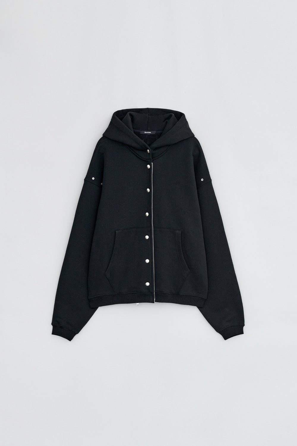 HARDWARE EMBELLISHED HOODIE BLACK