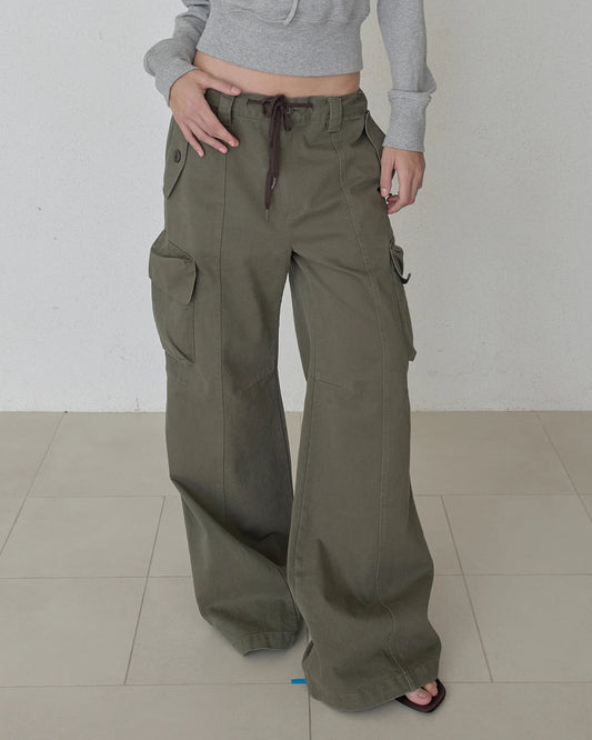 COMFY COTTON CARGO PANTS KHAKI
