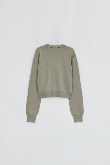 STITCH KNIT CARDIGAN CREAM