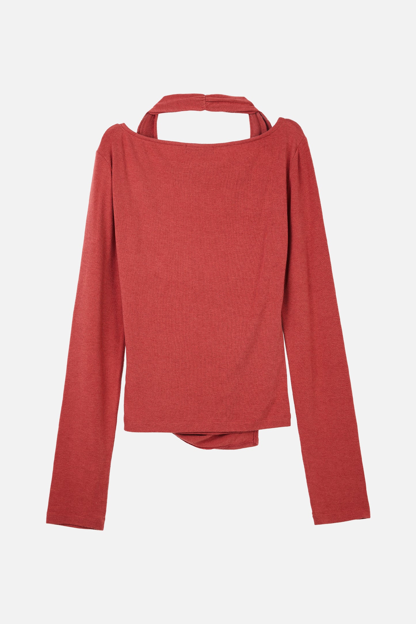 LAYERED HALTER TOP / RED