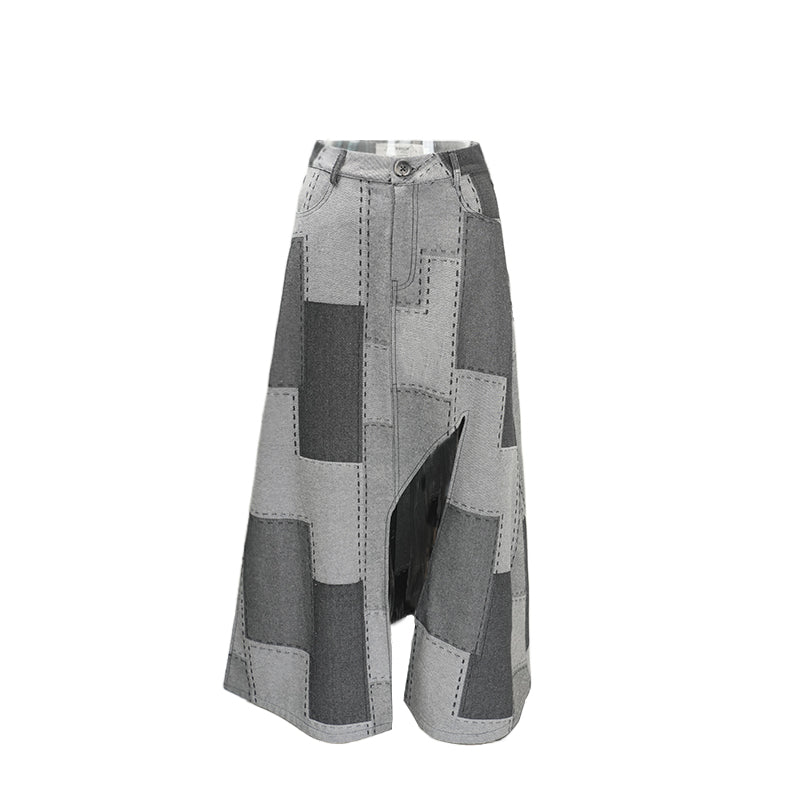 Deconstructed Asymmetric Maxi Skirt