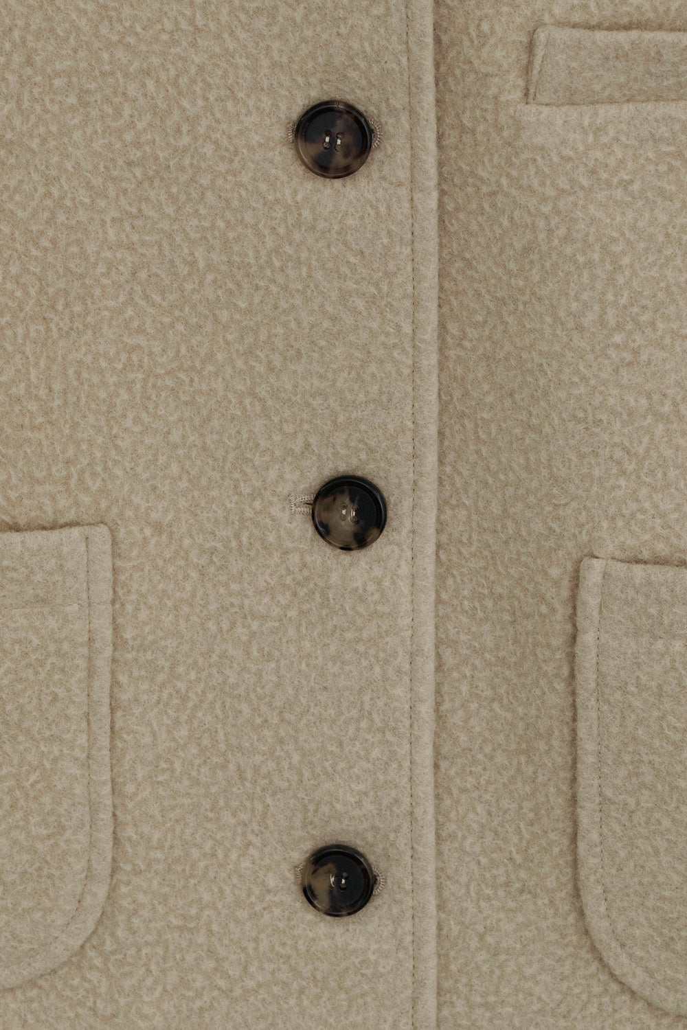 WOOLLY NO COLLAR JACKET