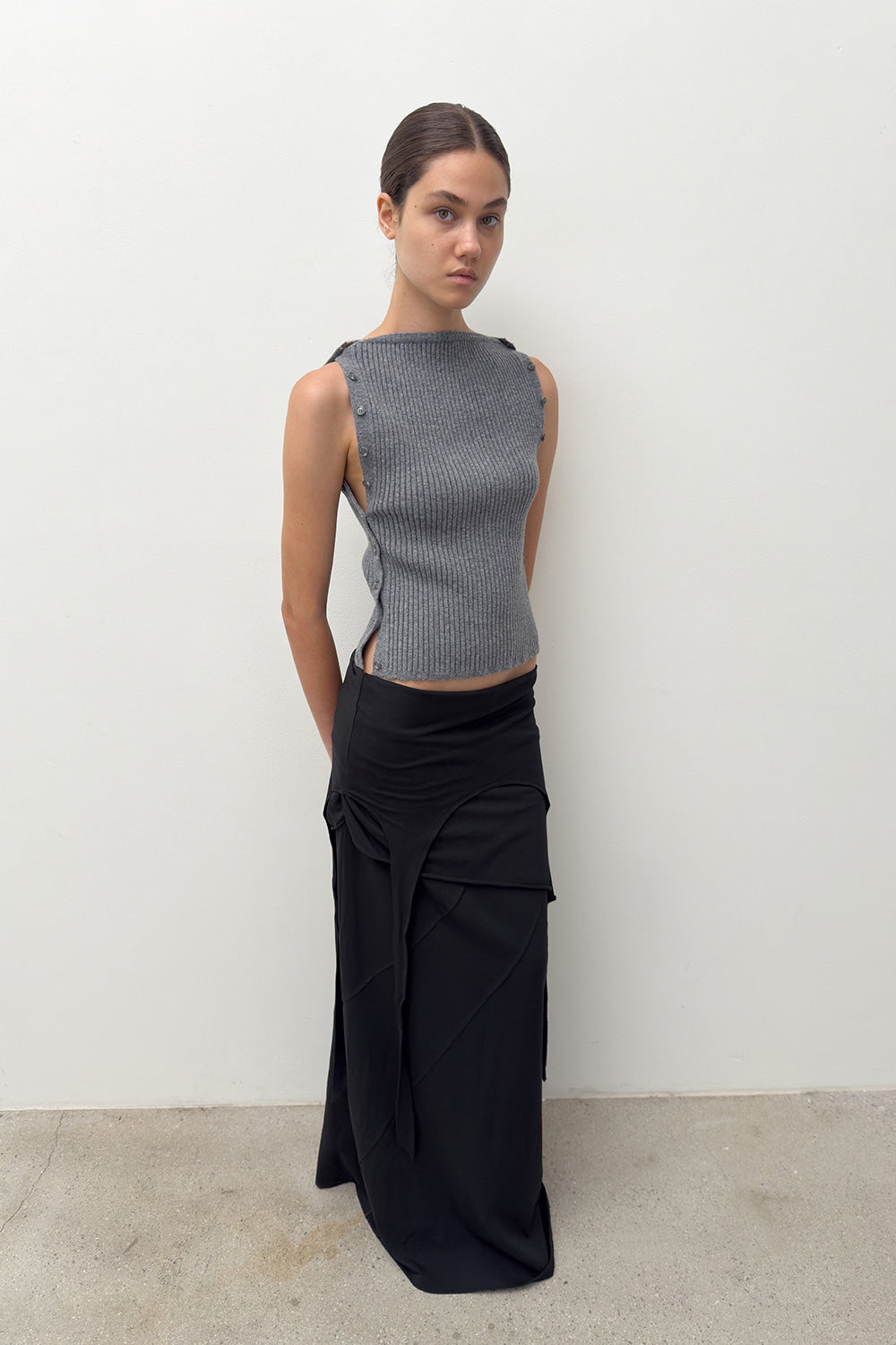 TWO WAY BUTTON TUBE TOP/SKIRT