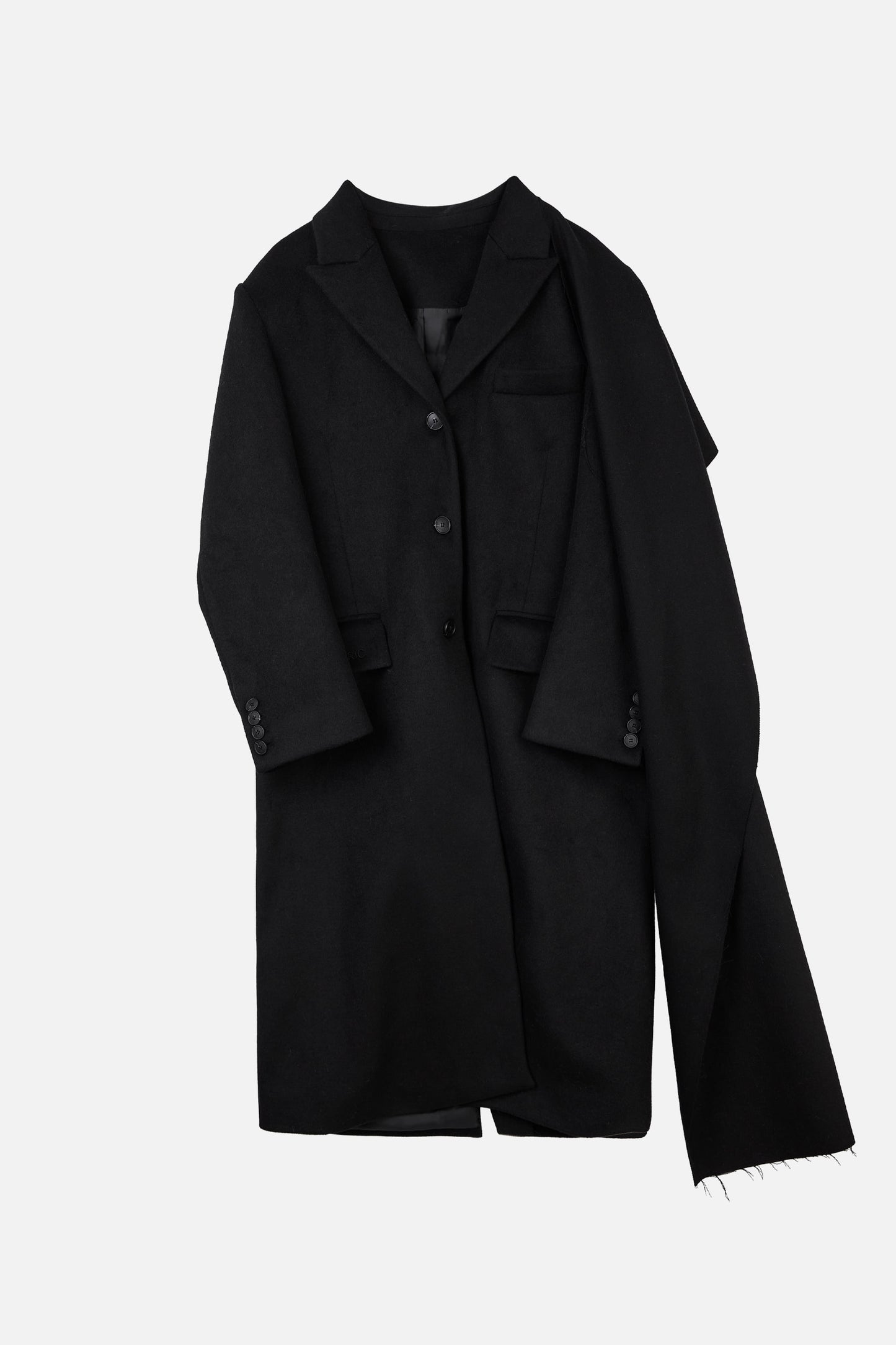CLASSIC SCARF COAT / BLACK