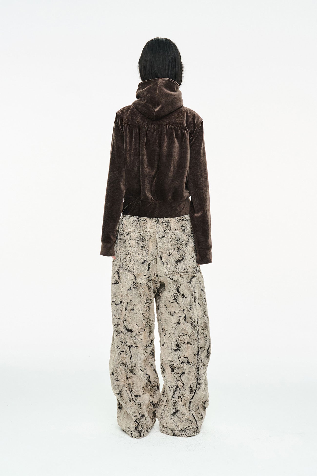 SHEARED FUR WIDE PANTS / BEIGE