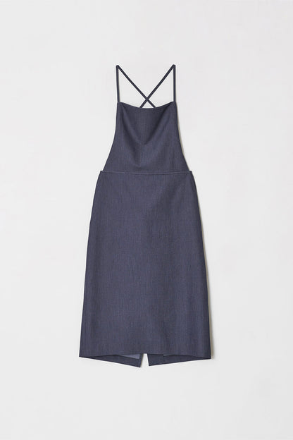 STRAP SLEEVELESS DRESS Blue