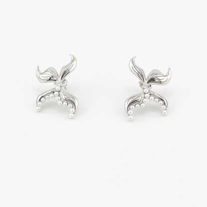 Whale Tail Stud Earrings