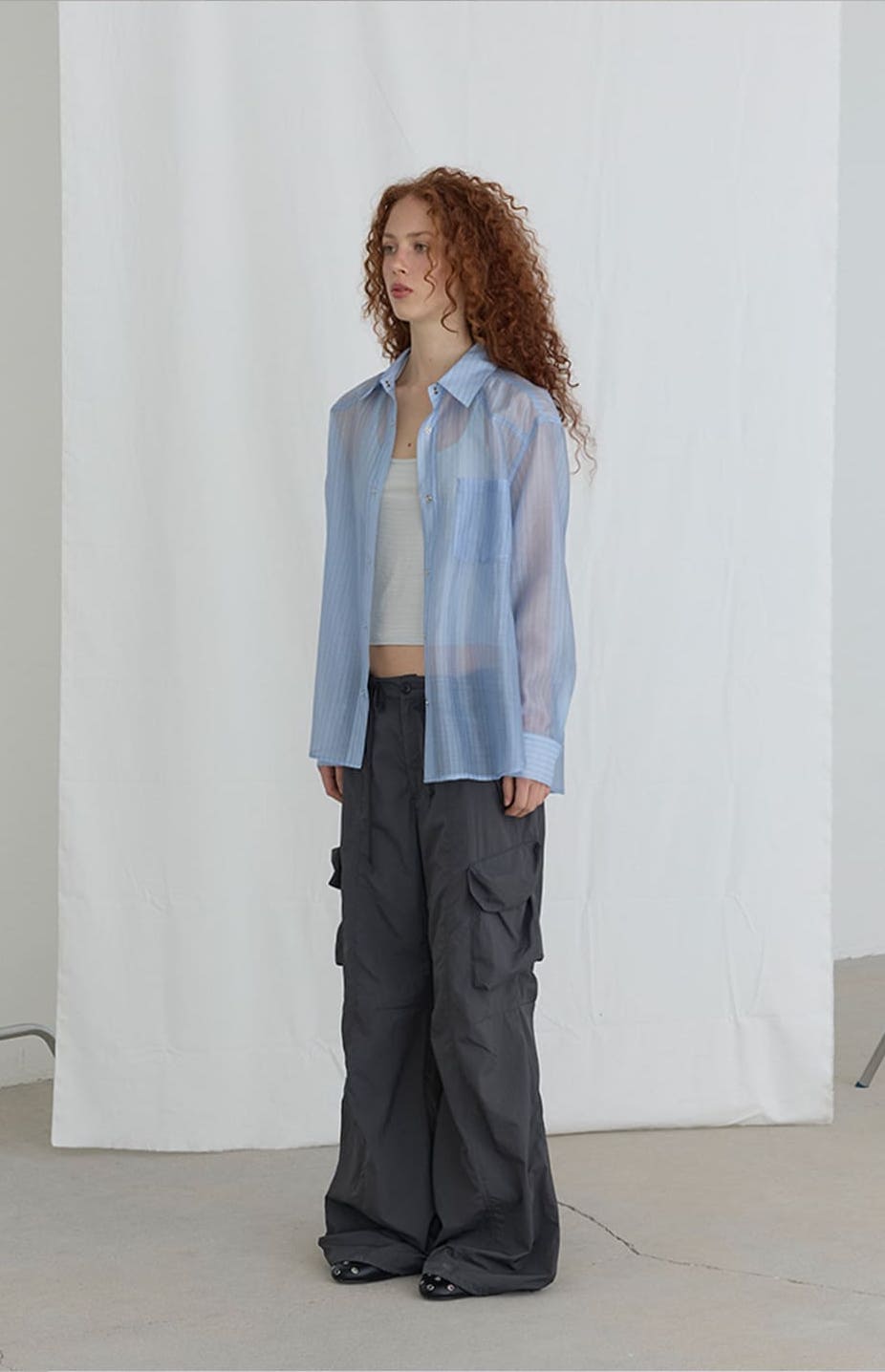 TENCEL GLOW STRIPE SHIRTS