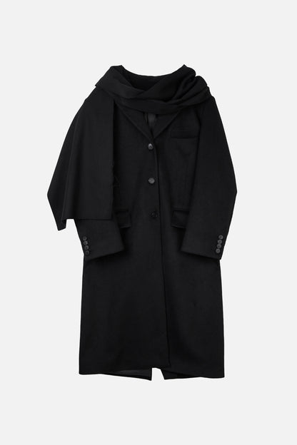 CLASSIC SCARF COAT / BLACK