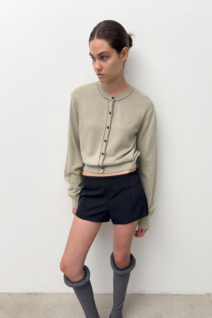 STITCH KNIT CARDIGAN CREAM