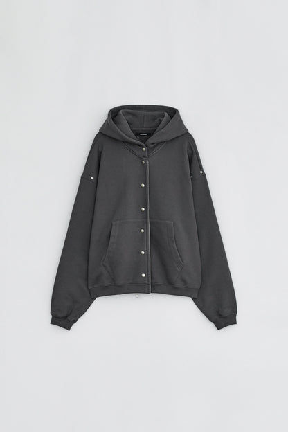 HARDWARE EMBELLISHED HOODIE