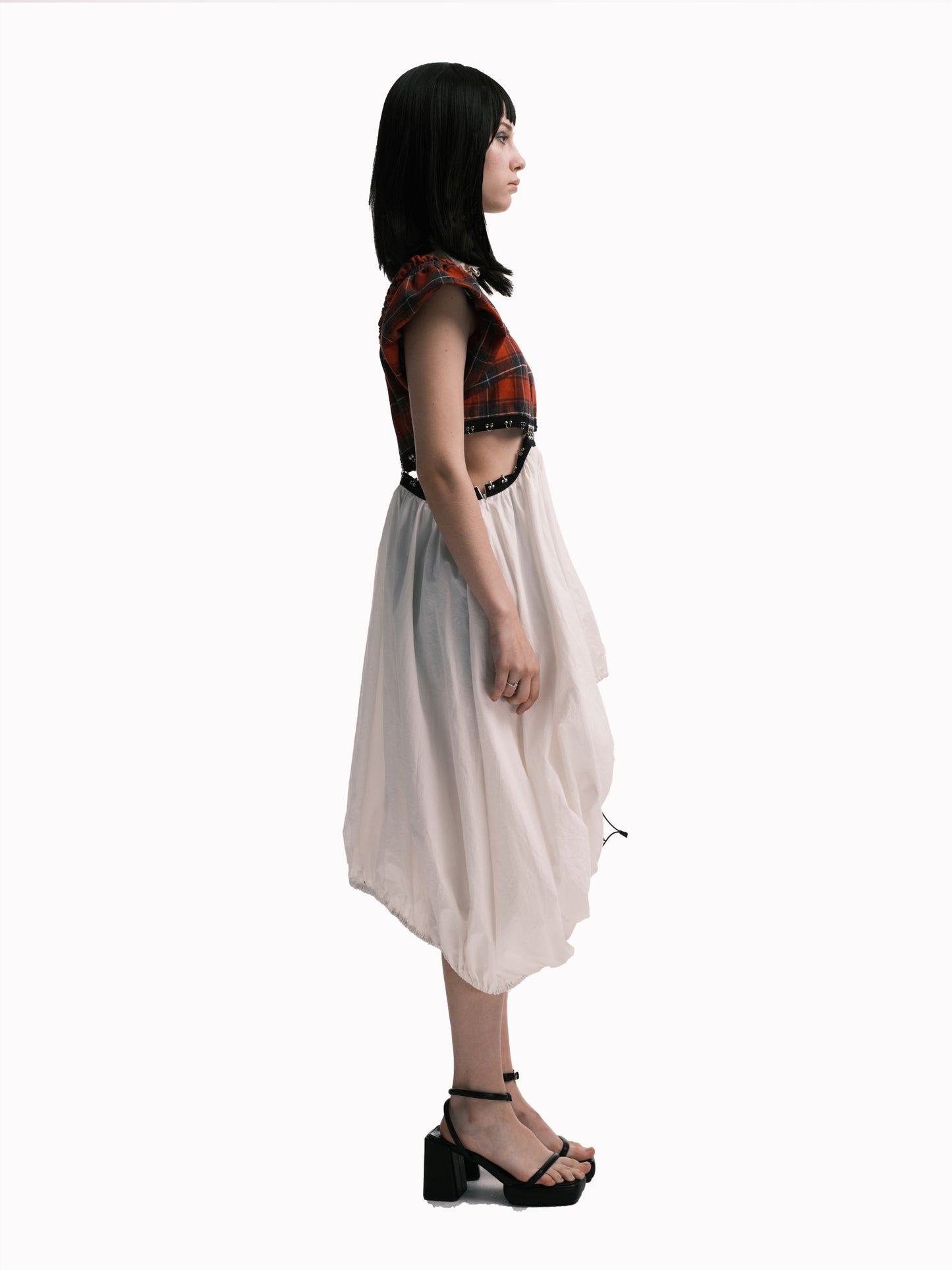 Transformable Buckle Sculpted Dress