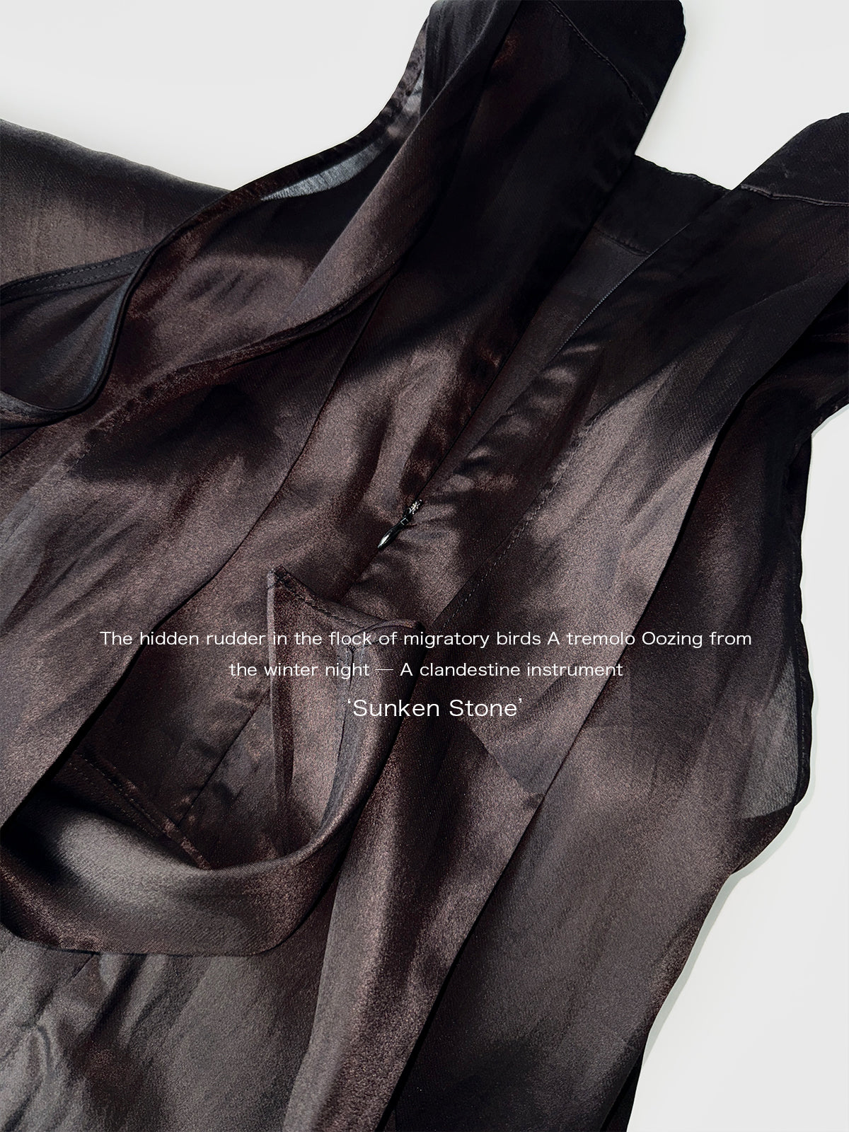 Pine Branch Beaded Ribbon-Tie Dress