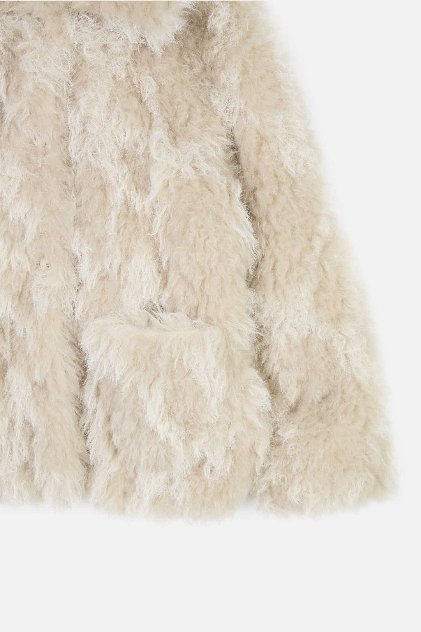 MIXED FUR JACKET / IVORY