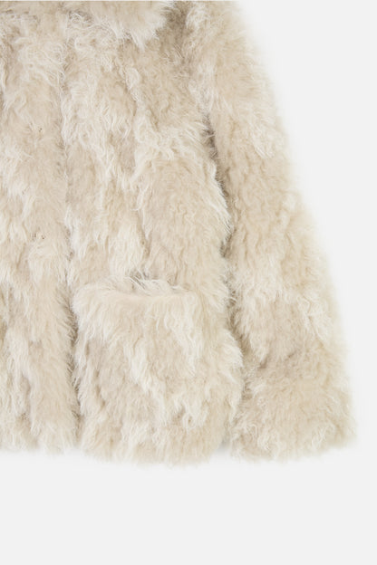 MIXED FUR JACKET / IVORY