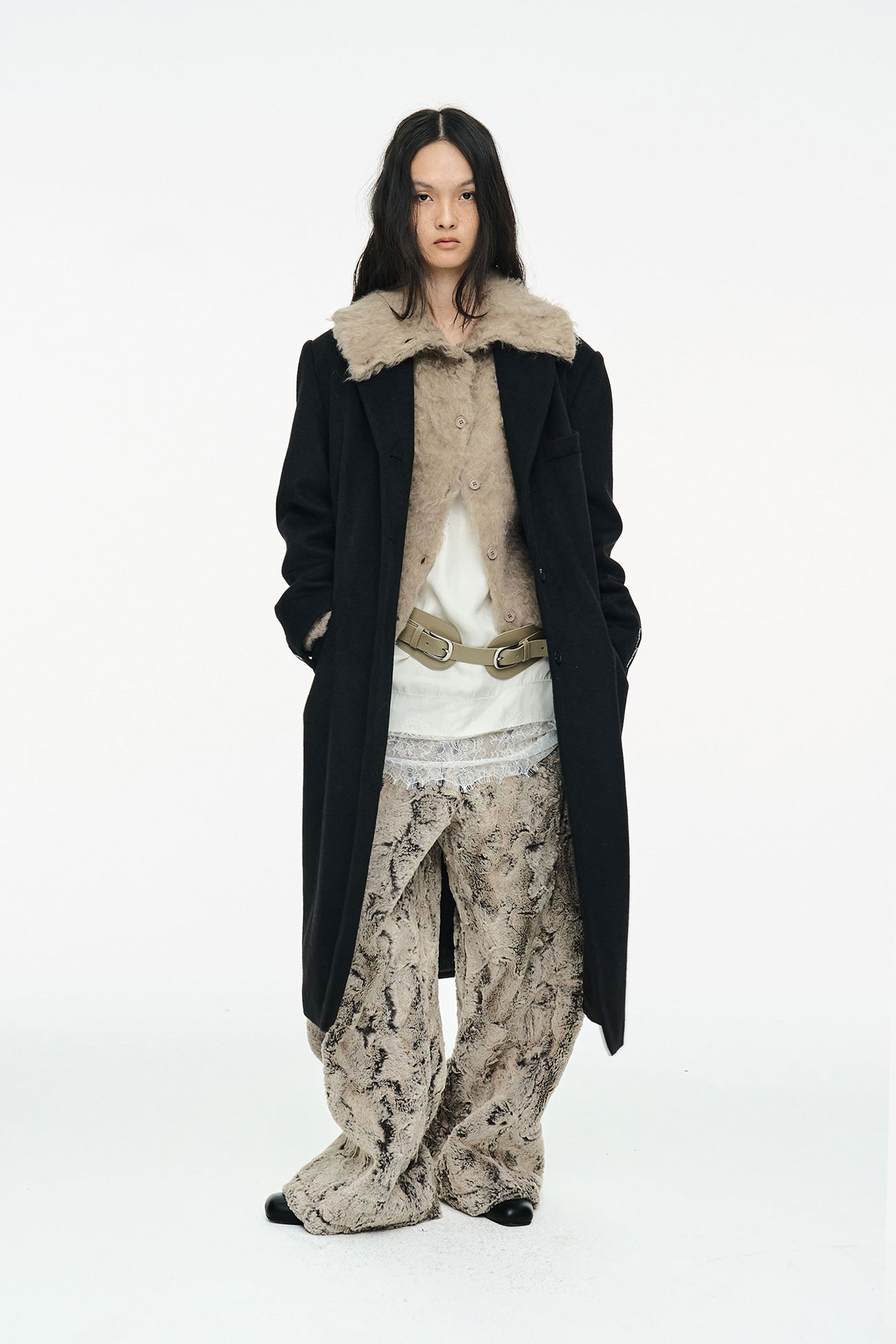 CLASSIC SCARF COAT / BLACK