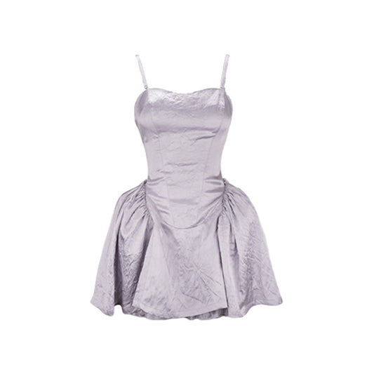 Ximu Ballet Skirt - Washed Dyed Grey-Purple