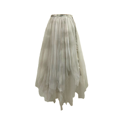 Forest Elf Tulle Skirt Washed Dyed Grey Nude