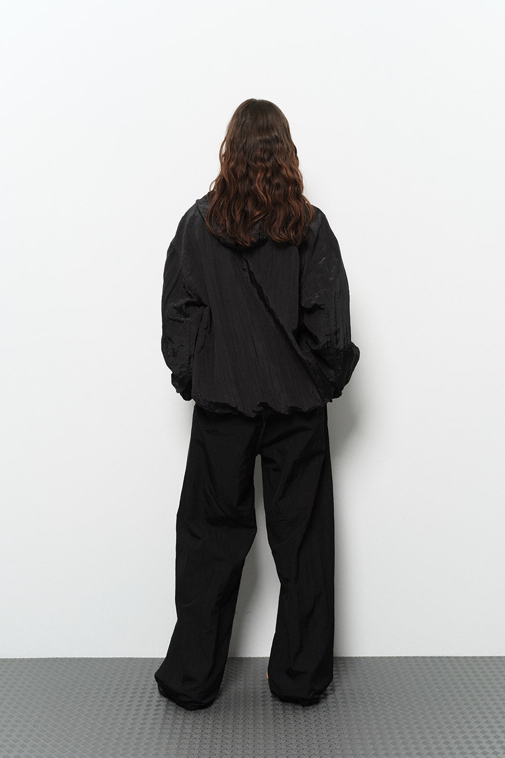 CREASE HOODIE ZIP UP BLACK