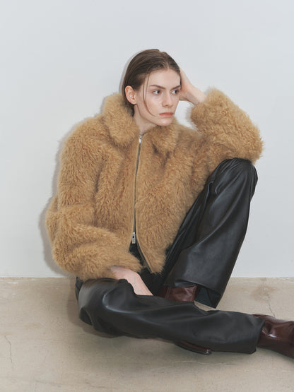 CROPPED FUR BLOUSON