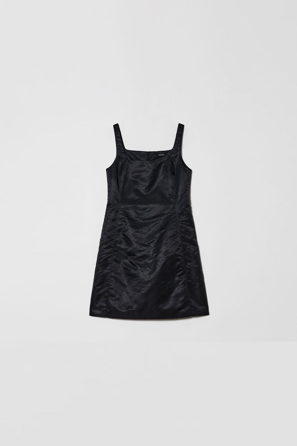 NYLON CURVED DRESS Black