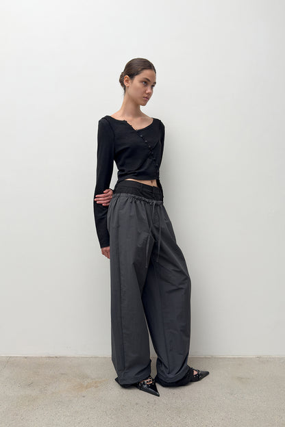 LAYERED STRAP TROUSERS
