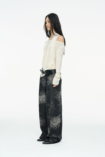 SNOW WIDE PANTS / BLACK