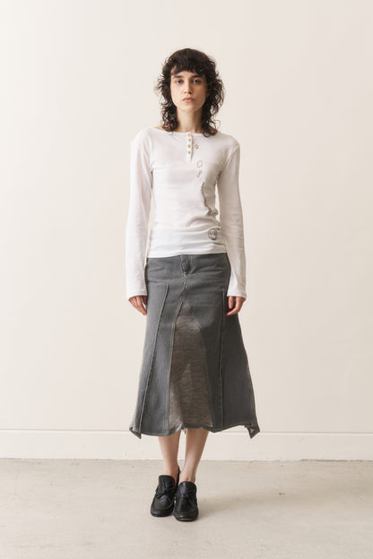 Layered Hybrid Skirt Ash