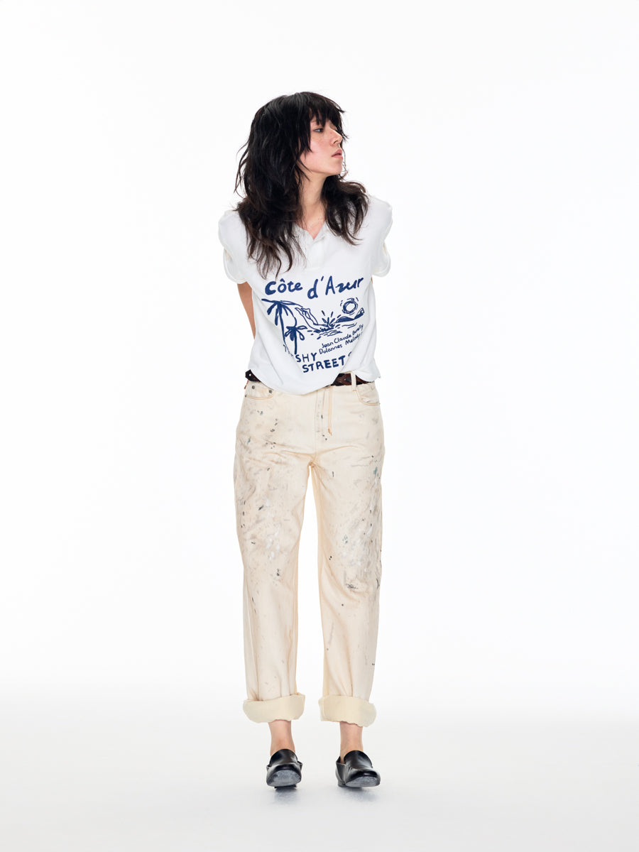 BEIGE DIRTY PANTS