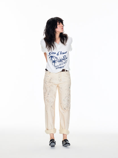 BEIGE DIRTY PANTS