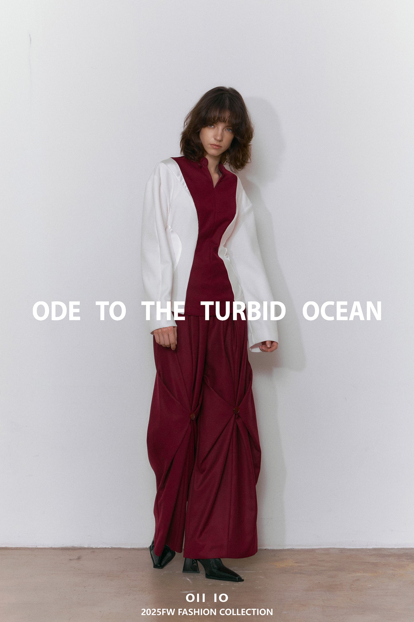 ODE TO THE TURBID OCEAN Tailored Full Lining Cuprammonium Wool Long Suit Pants