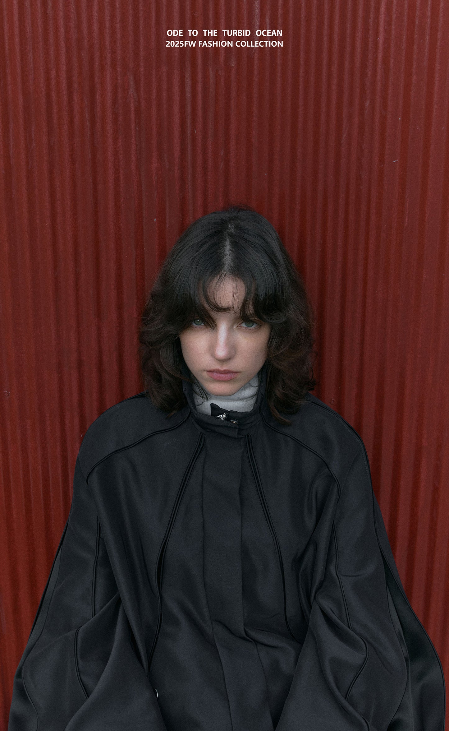 ODE TO THE TURBID OCEAN Structured Romantic Stand Collar Short Puff Jacket