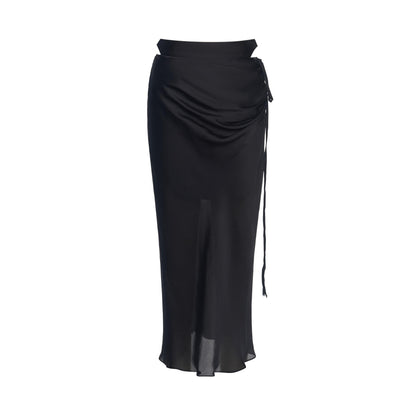 BELLA Silk Ruched Skirt