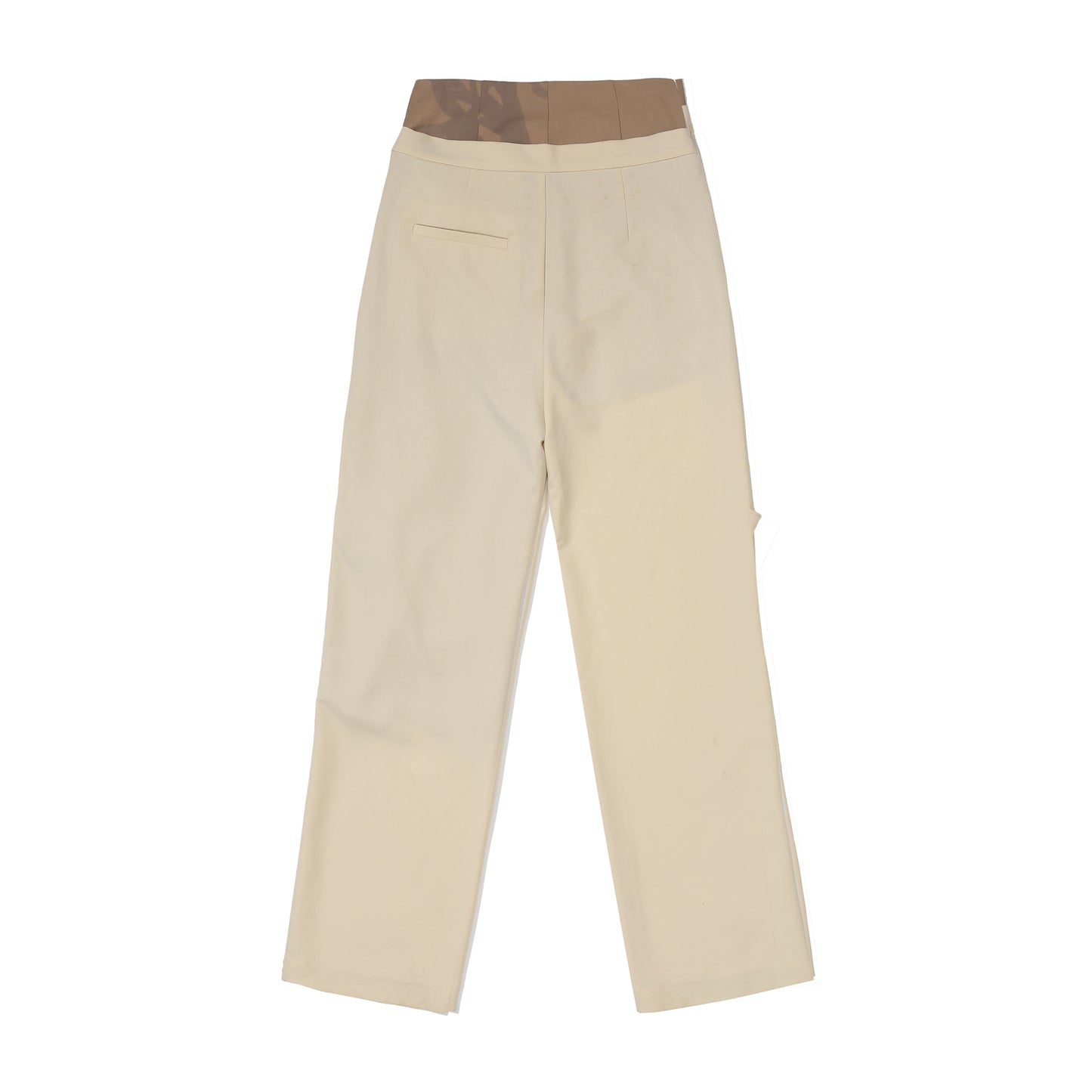 Fake Two-layer Belted Long Pants