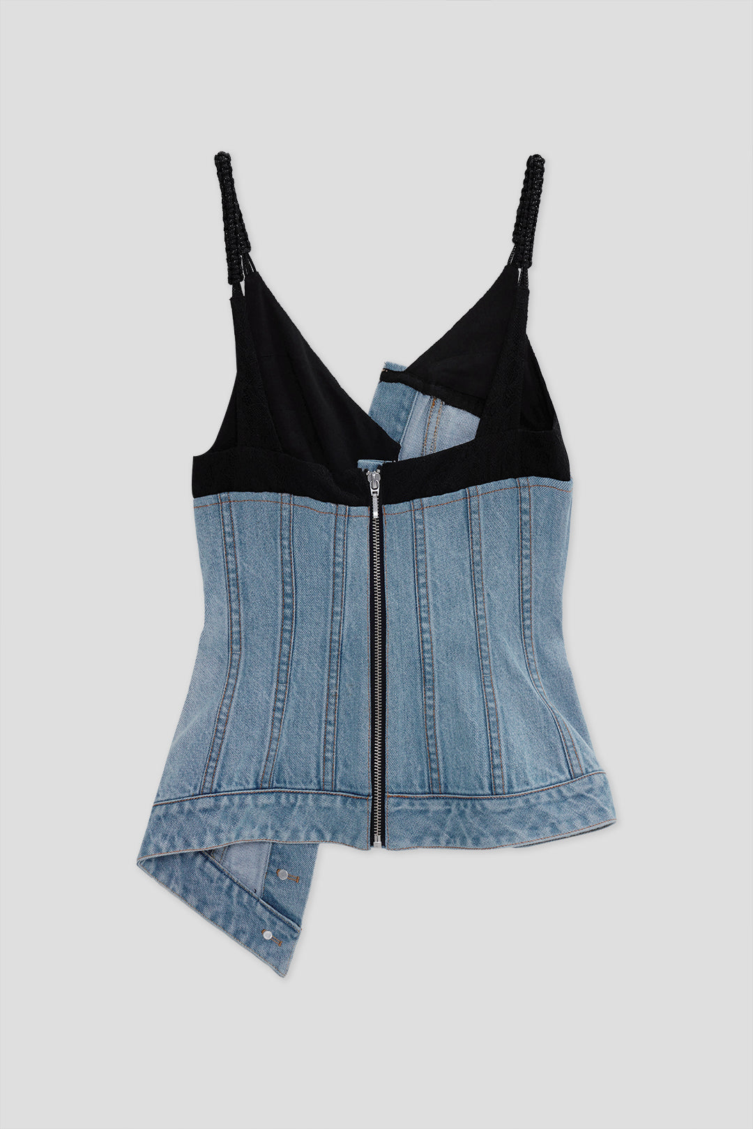 Misplaced Lace and Denim Top