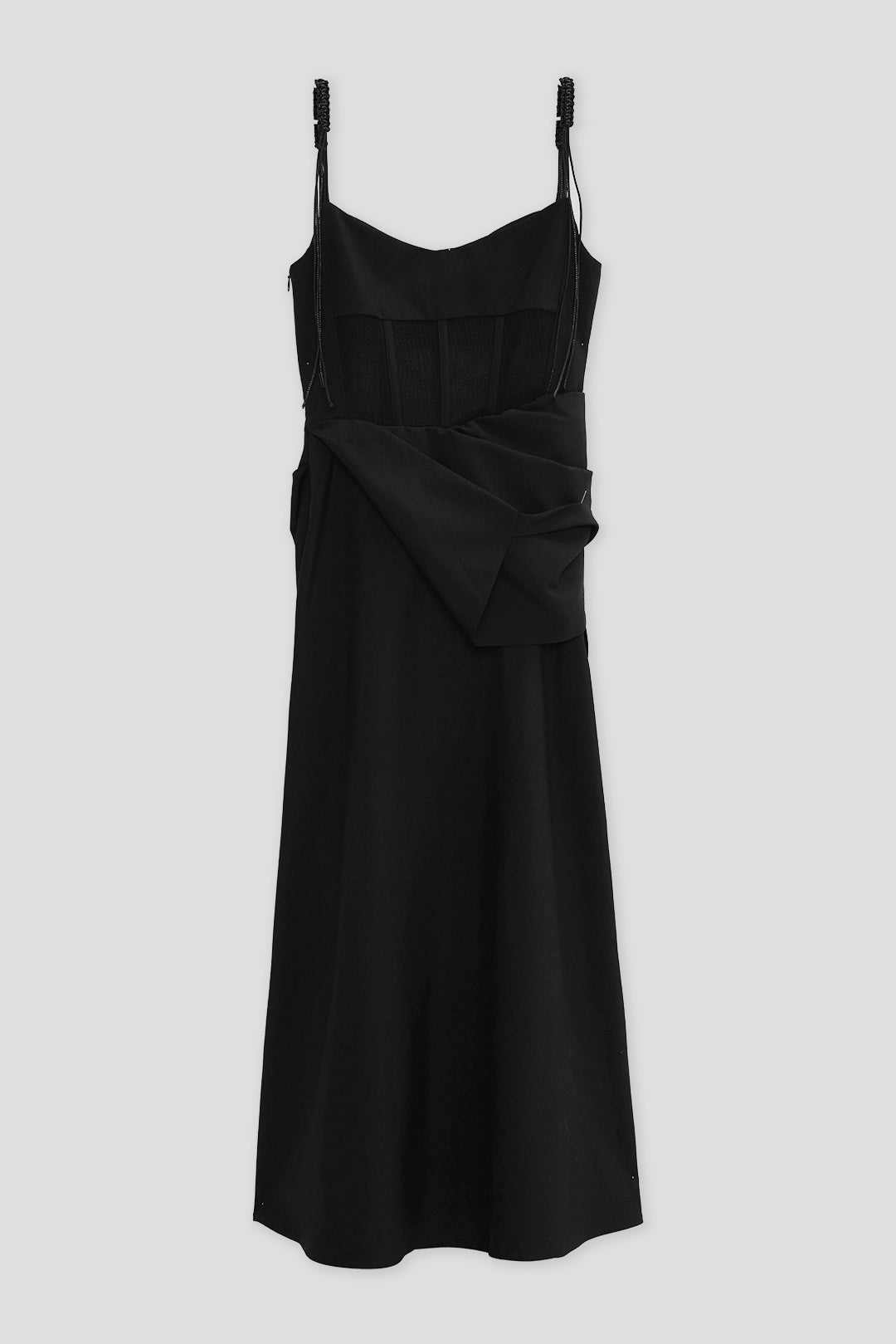 Hollow Out Waist and Twist Pleated Dress