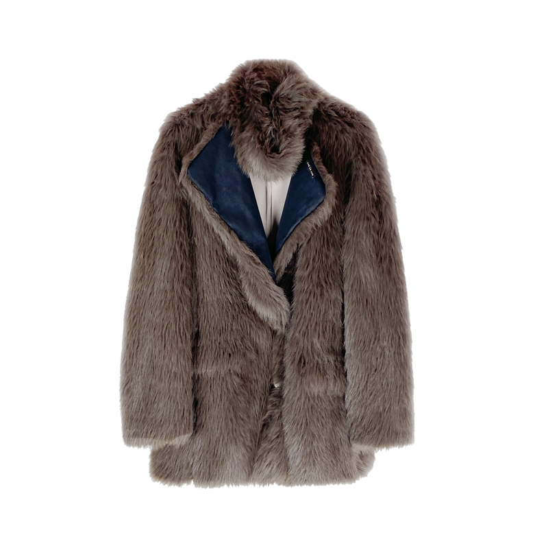 Wearing a Fur-Lined Short Coat
