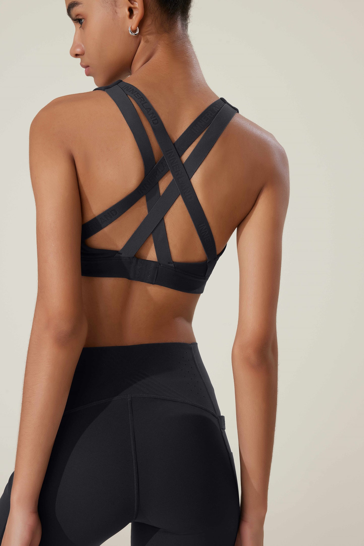 V-Neck Cross Strap High-Impact Low-impact Sports Bra