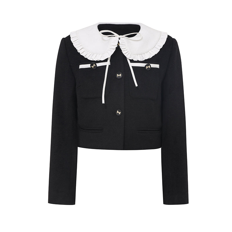 Black Wool Style Suit Top – LuMa Porter