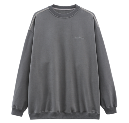 Embroidered Drop-Shoulder Sweatshirt