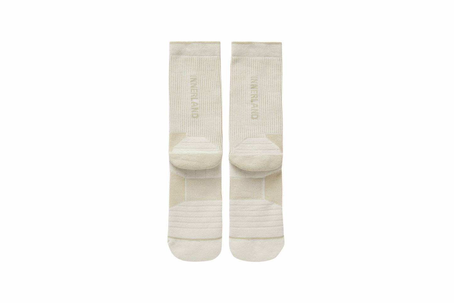 Dual-color Ribbed Absorbent Loop Cushioning Sport Mid-Calf Socks