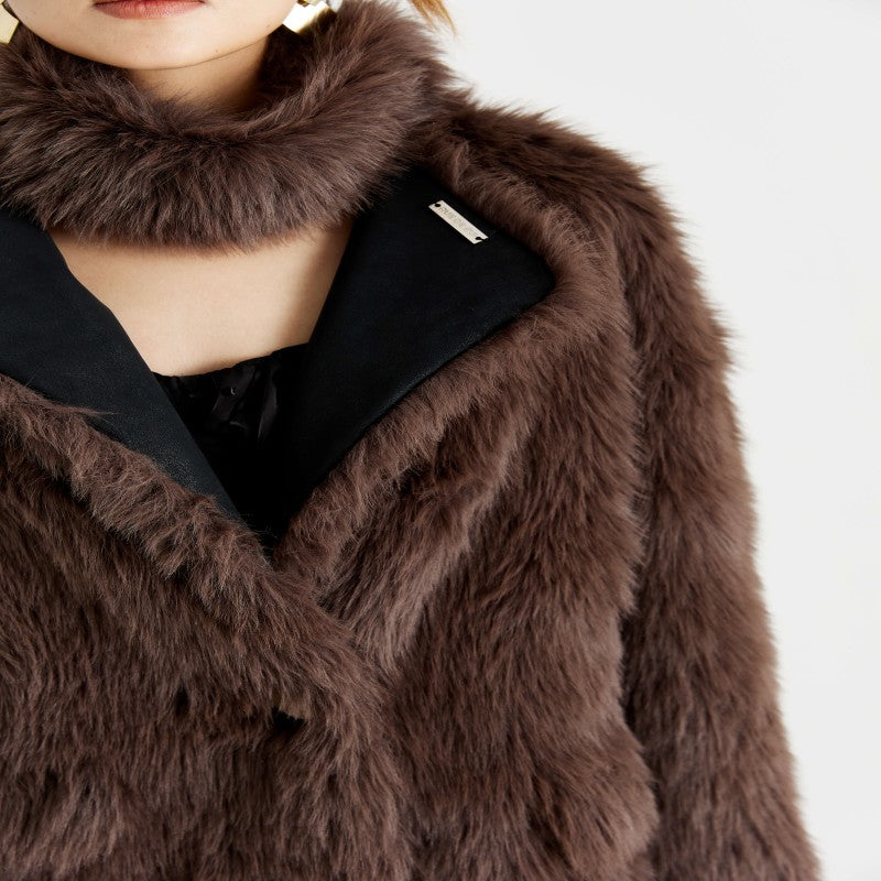 Wearing a Fur-Lined Short Coat